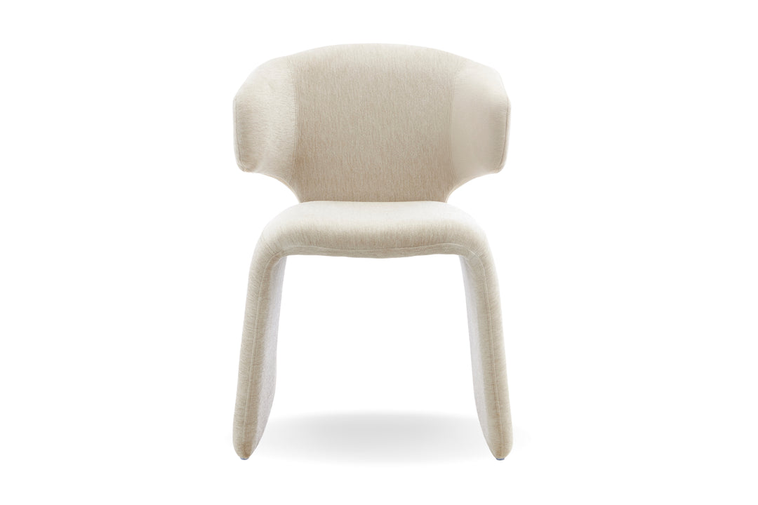 Luxe Fabric Upholstered Modern Dining Chair
