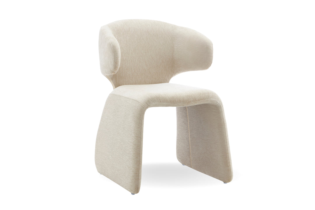 Luxe Fabric Upholstered Modern Dining Chair