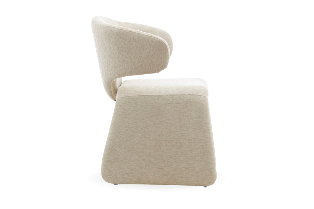 Luxe Fabric Upholstered Modern Dining Chair