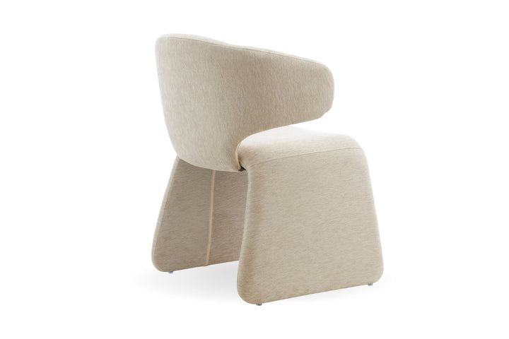 Luxe Fabric Upholstered Modern Dining Chair