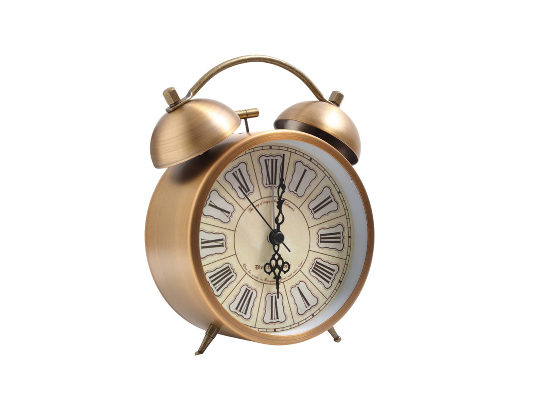Regal Twin-Bell Roman Numeral Table Clock