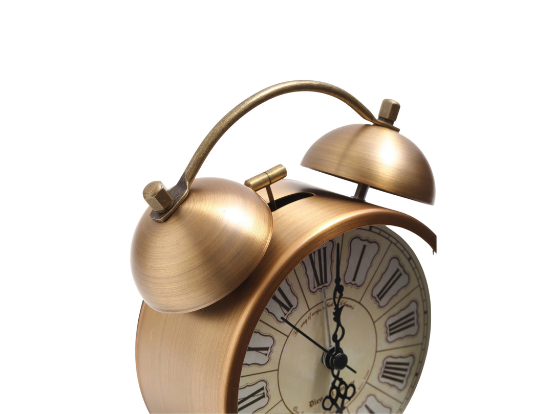 Regal Twin-Bell Roman Numeral Table Clock