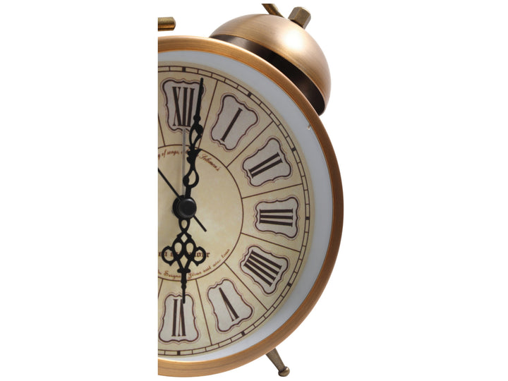 Regal Twin-Bell Roman Numeral Table Clock