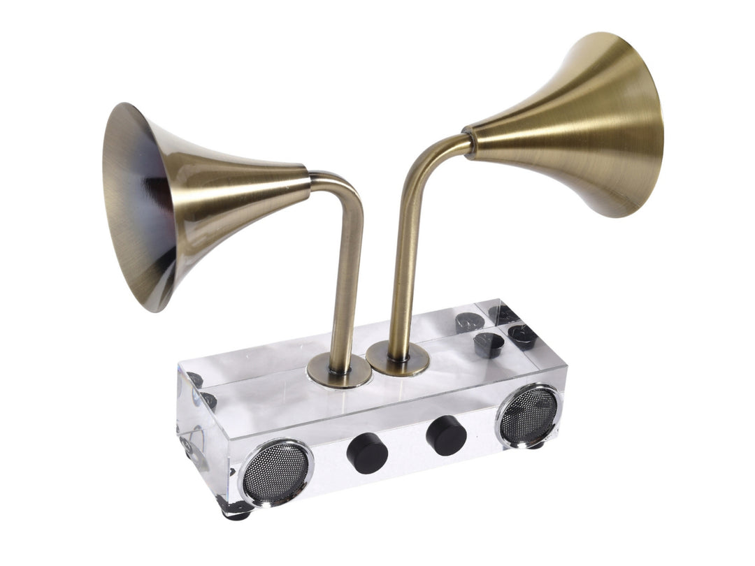 Acrylic Twin Horn Vintage Gramophone