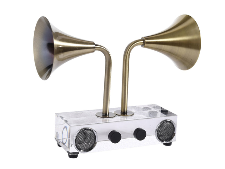 Acrylic Twin Horn Vintage Gramophone
