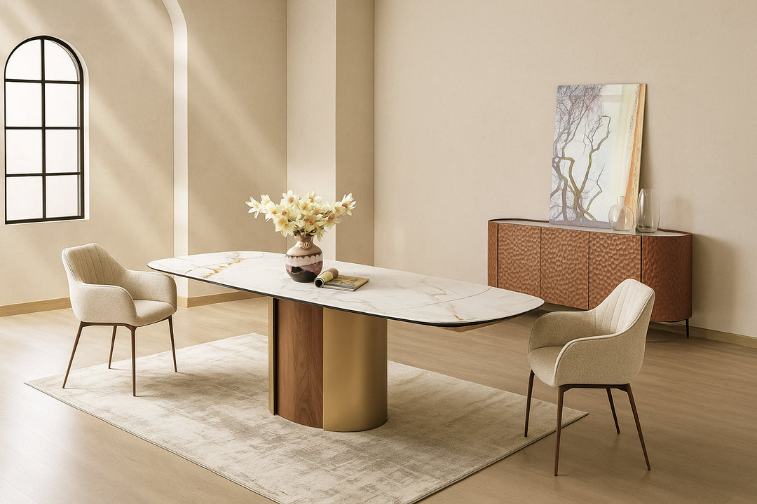 Forma Bella Sintered Stone Extendable Dining Table