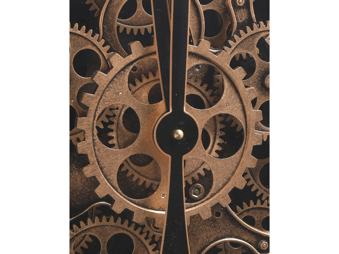 London Roman Numeral Gear Large Wall Clock - Black (80 cm)