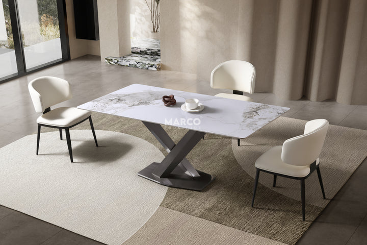 Harvey Ceramic Dining Table (Black)