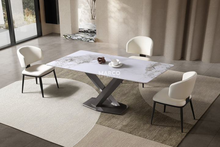 Harvey Ceramic Dining Table (Gold)