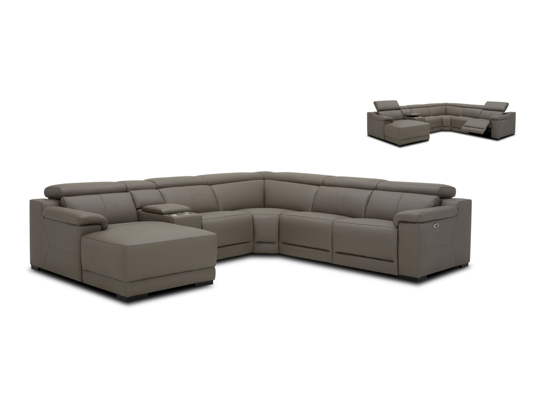 Victoria L-Shape Leather Lounge - Modular Corner Recliner Sofa