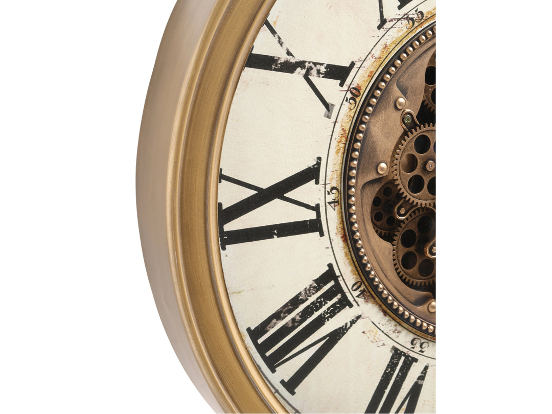 Rustic Vintage Skeleton Gear Wall Clock (66cm)