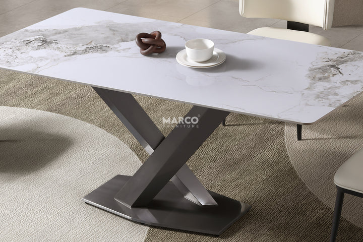 Harvey Ceramic Dining Table (Black)