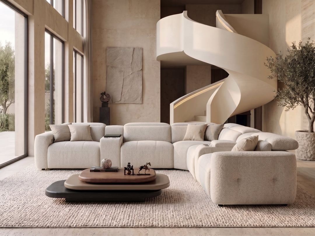 Bellavia Modern Fabric Corner Lounge – L-Shaped Modular Sofa