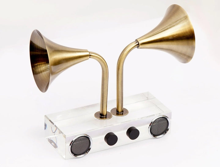 Acrylic Twin Horn Vintage Gramophone