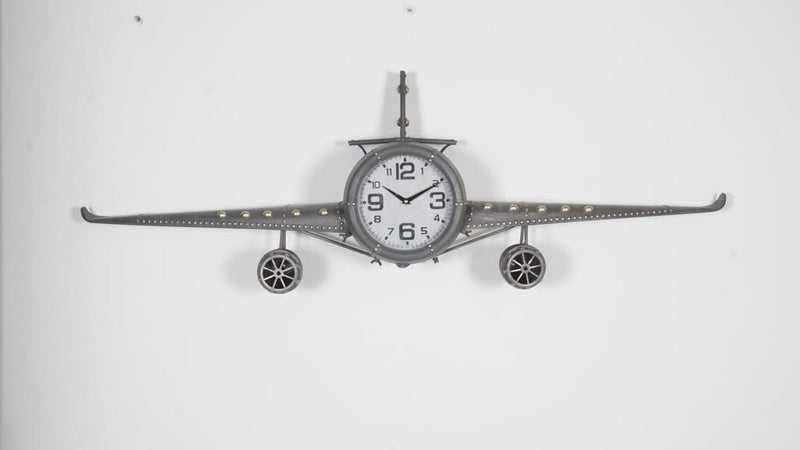 Aircraft Vintage Iron Wall Clock 90cm
