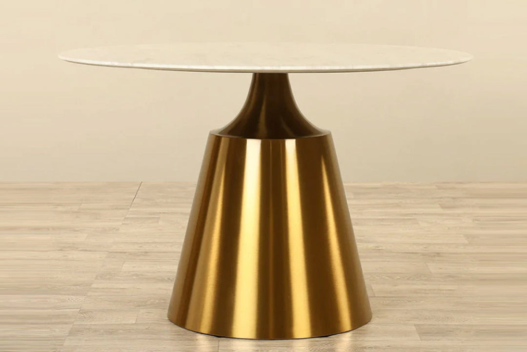 Amara Pedestal Marble Dining Table