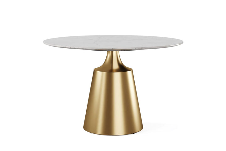 Amara Pedestal Marble Dining Table