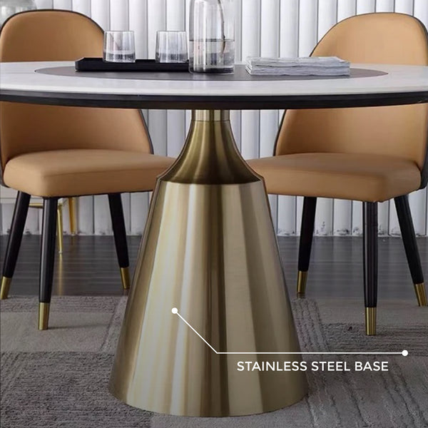 Amara Pedestal Marble Dining Table