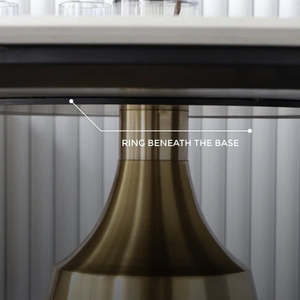 Amara Pedestal Marble Dining Table