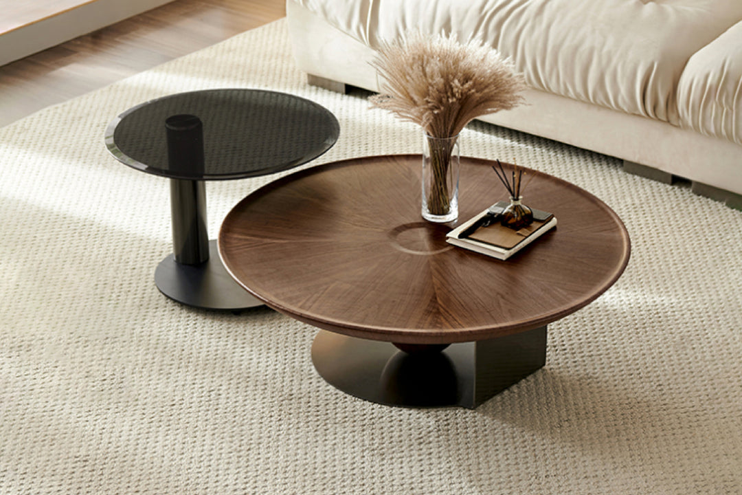 Amazon Coffee Table with Glass Top Side Table (Set of 2)