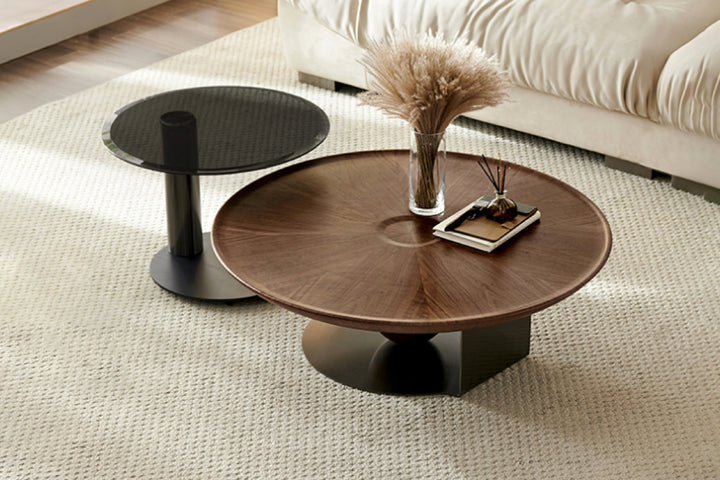 Amazon Coffee Table with Glass Top Side Table (Set of 2)