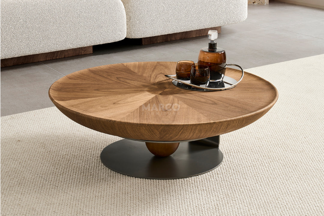 Amazon Light Wood Round Nesting Coffee Table