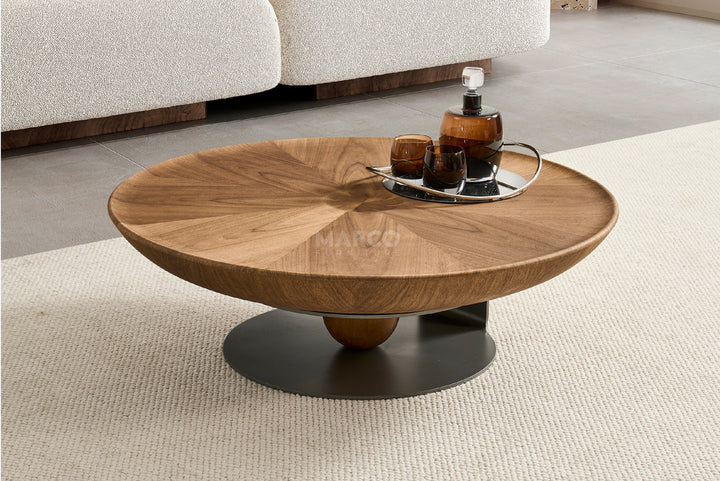 Amazon Light Wood Round Nesting Coffee Table