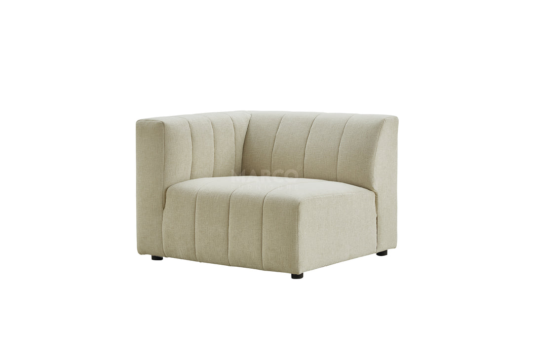 Green sofa on a white background