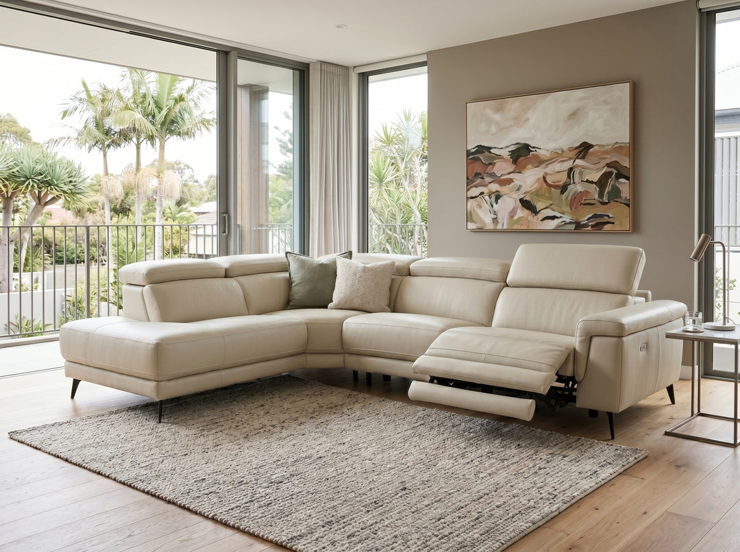 Andora Modular Chaise Leather Lounge – Modern Leather Sofa