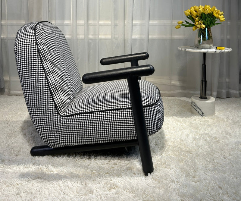 Apollo Houndstooth Accent Arm Chair