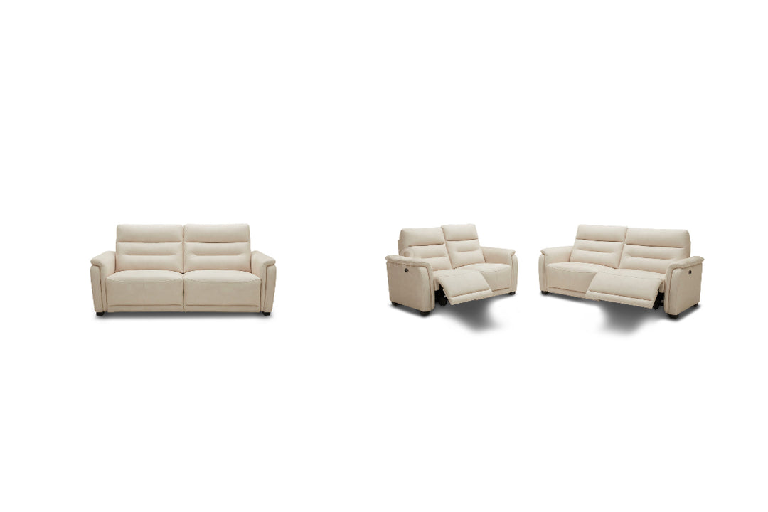 Set of beige sofas on a white background