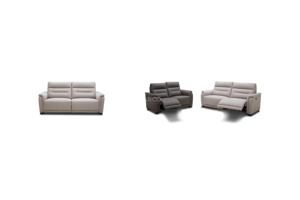 Set of three gray sofas on a white background