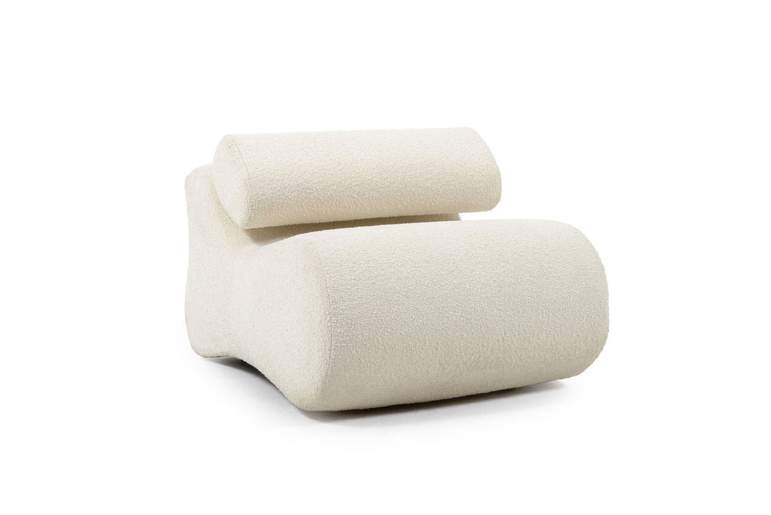 Modern white armchair on a white background