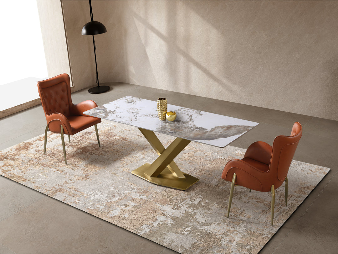 Harvey Ceramic Dining Table (Gold)
