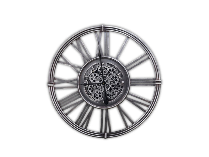 Large Vintage Metal Wall Clock (80cm)