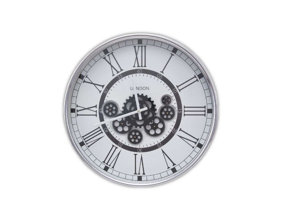 Round Moving Cogs Wall Clock (59cm)