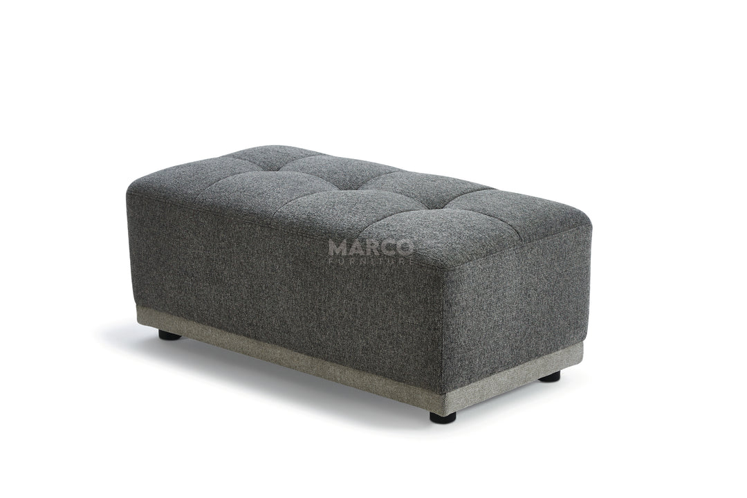 Hawaii Woven Fabric Modular Sofa Lounge with Chaise & Ottoman