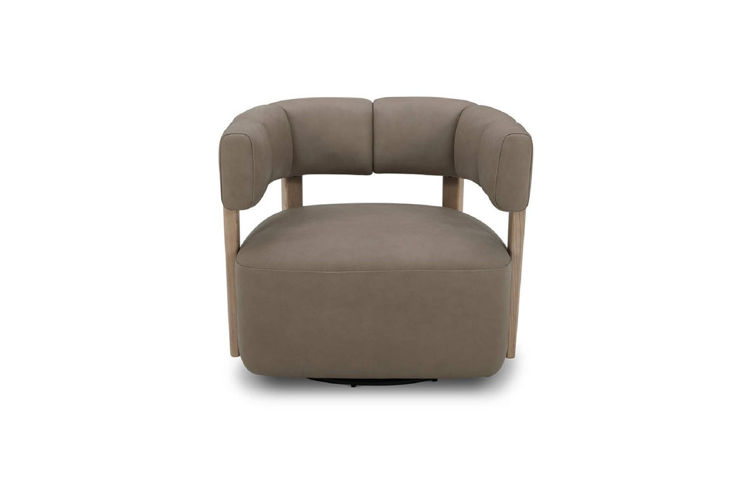 Beige armchair on a white background
