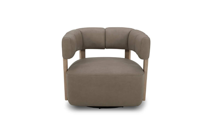 Beige armchair on a white background
