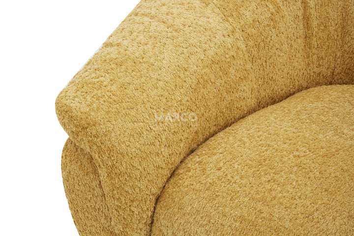 Close-up of a textured beige fabric surface