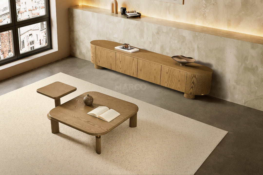 Bella Tavola Ash Veneer Entertainment Unit with Storage