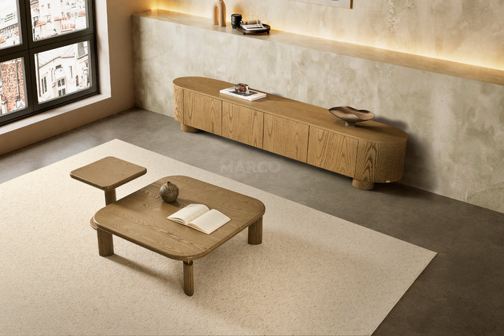 Bella Tavola Ash Veneer Entertainment Unit with Storage