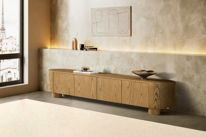 Bella Tavola Ash Veneer Entertainment Unit with Storage