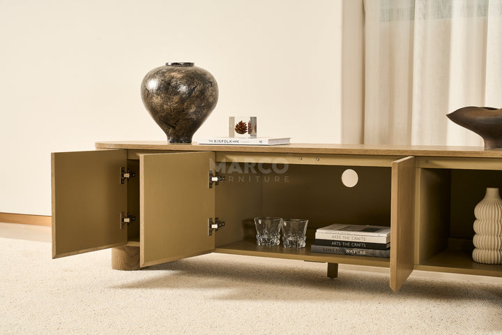 Bella Tavola Ash Veneer Entertainment Unit with Storage