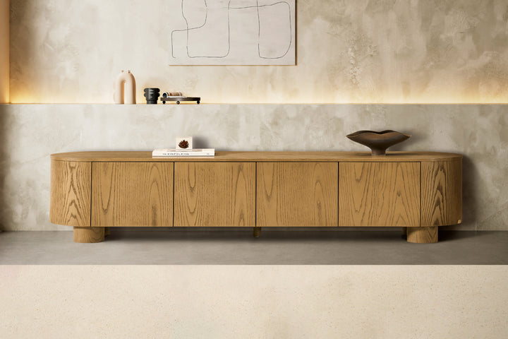 Bella Tavola Ash Veneer Entertainment Unit with Storage