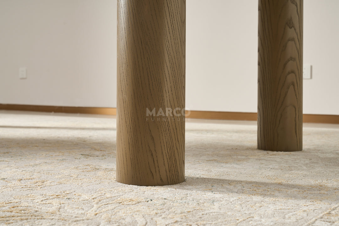 Bella Tavola Light Brown Ash Veneer Dining Table - 6 Seater