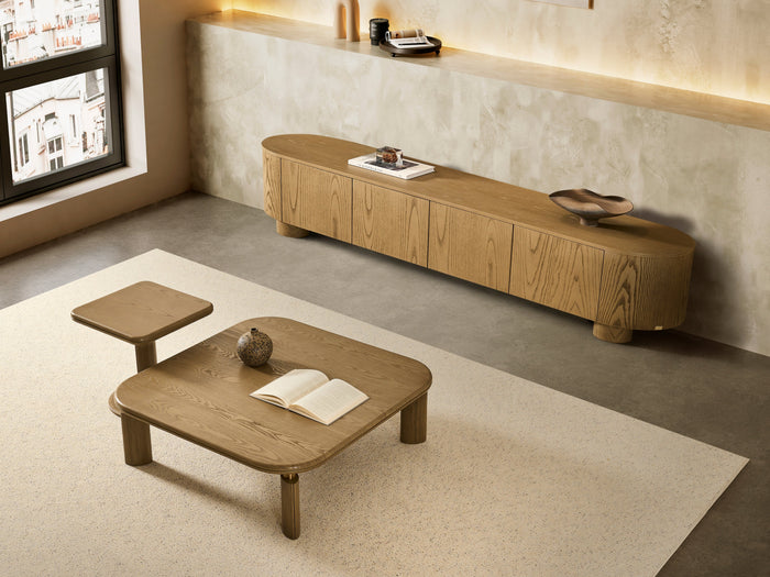 Bella Tavola Ash Veneer Entertainment Unit with Storage
