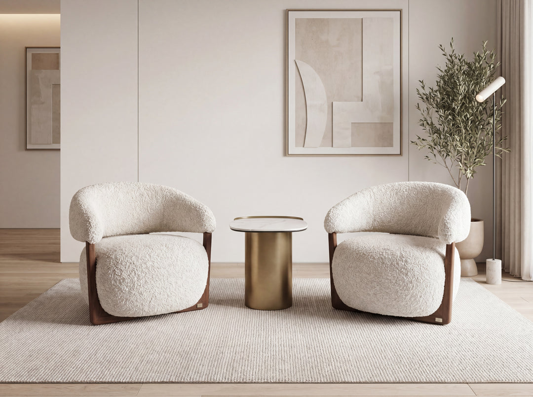 Bellagio Boucle Accent Chair – Modern Lounge Chair