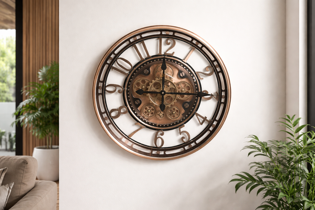 Berlin Moving Gear Roman Wall Clock (53cm)