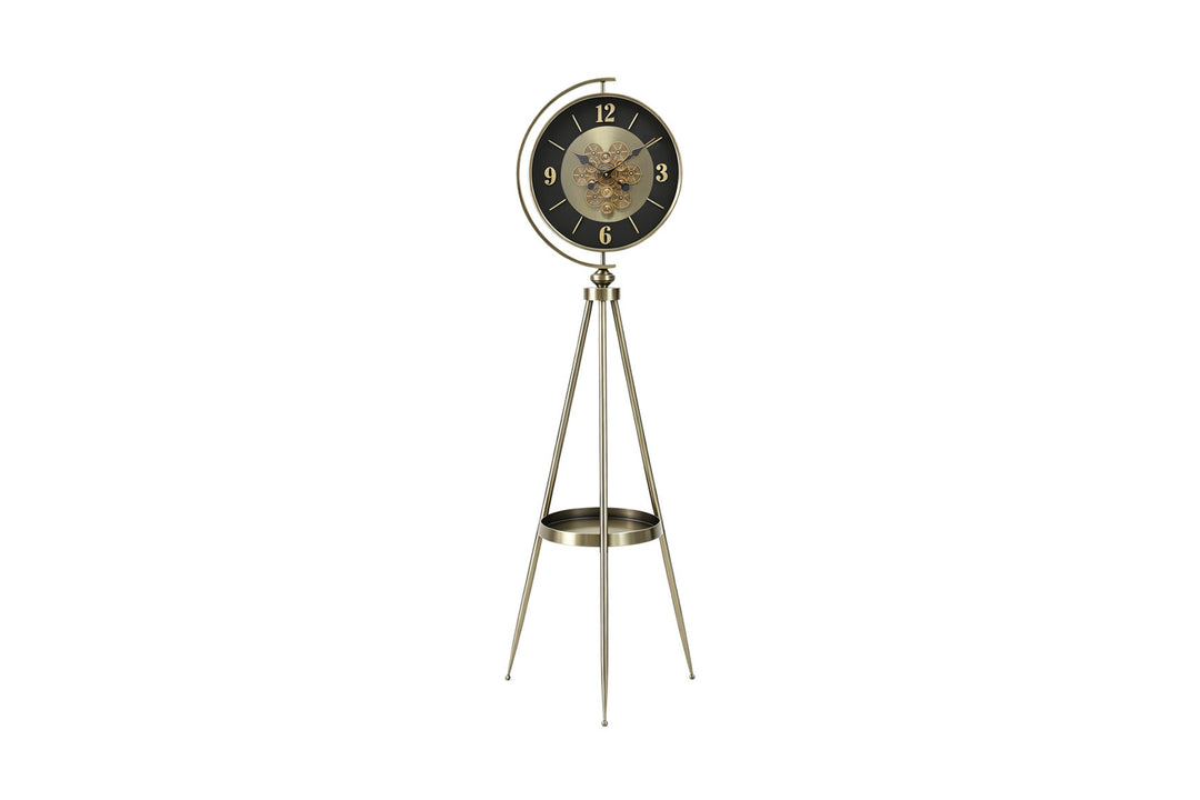 Bristol Tripod Floor Clock – Vintage Brass Standing Clock (164cm)